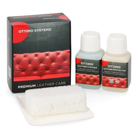 FE 189 Ottimo Premium Leather Care Kit - Zestaw "MINI" do czyszczenia i zabezpieczania skórzanej tapicerki meblowej