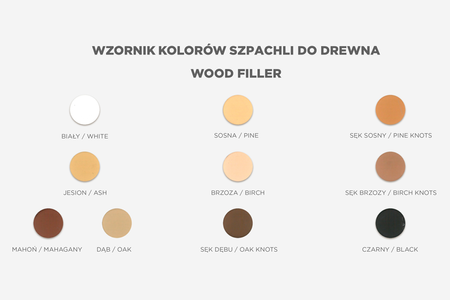 BCD WF WOOD FILLER – Szpachla do drewna - Czarna (500 g)