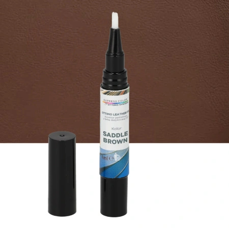FE 777 0004 Ottimo Leather Fix – Pisak retuszerski pędzelkowy z dedykowaną farbą TUP - Saddle brown (Sattelbraun)
