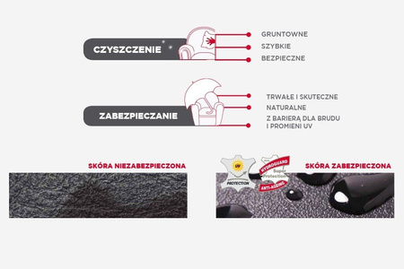 FE 185 LEATHER CARE KIT - Zestaw do czyszczenia i zabezpieczania skórzanej tapicerki meblowej (2x250ml)