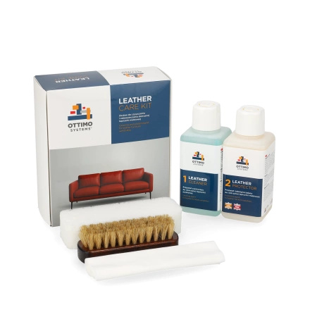FE 185 LEATHER CARE KIT - Zestaw do czyszczenia i zabezpieczania skórzanej tapicerki meblowej (2x250ml)