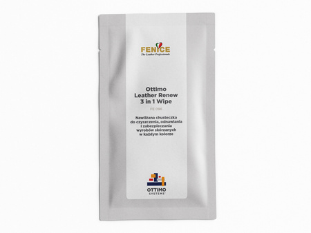 FE 096 - OTTIMO Leather Renew 3 w 1 Wipe - chusteczka do czyszczenia i zabezpieczania